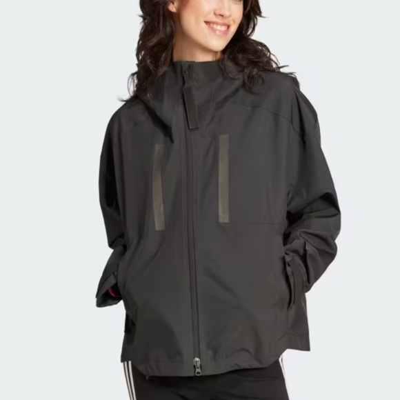 NWOT Adidas MYSHELTER RAIN.RDY Jacket in Black Size XS - Picture 1 of 5